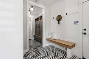 Mudroom with baseboards