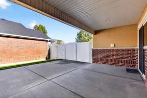 View of patio / terrace with a gate
