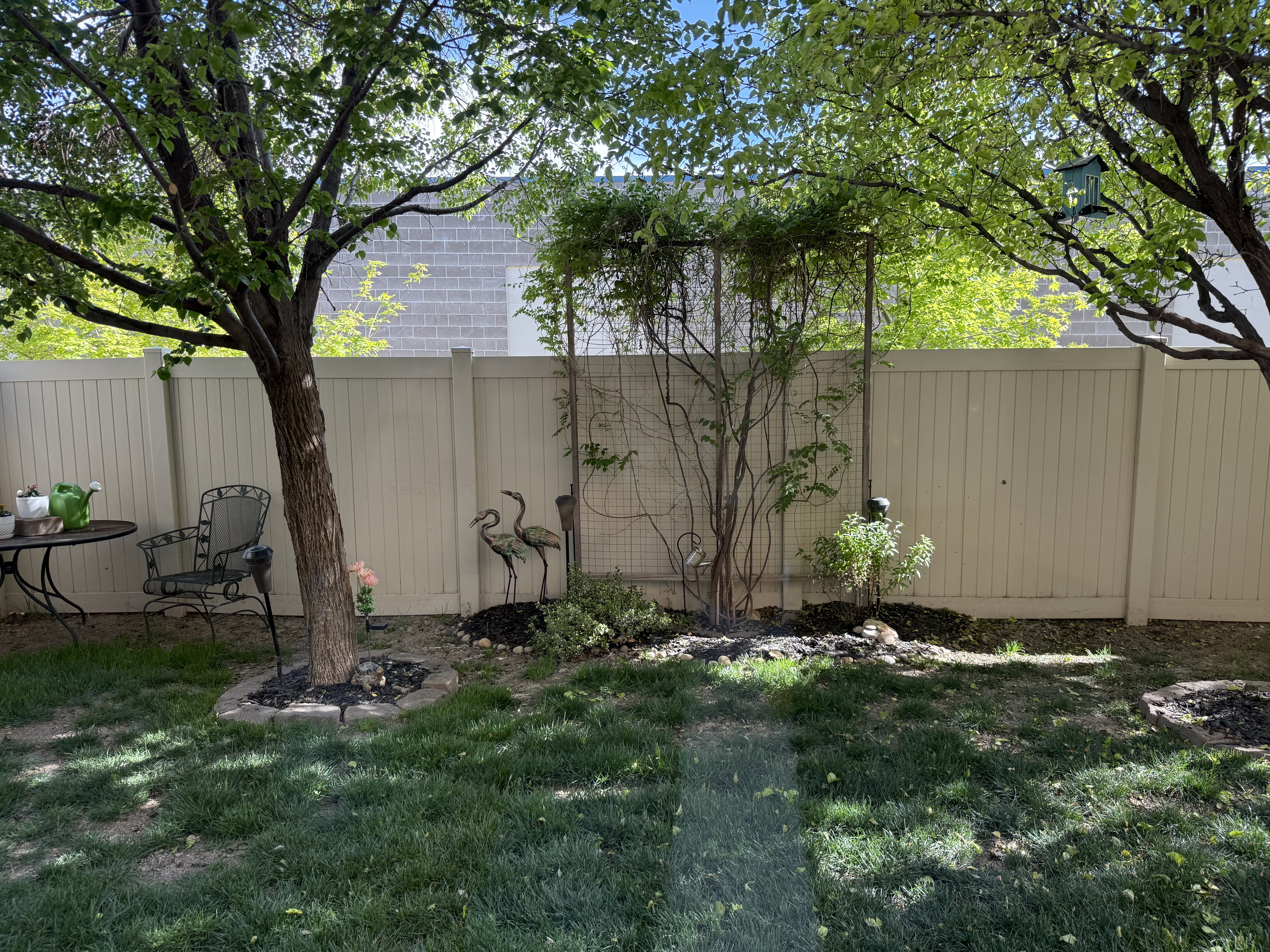 View of fenced yard