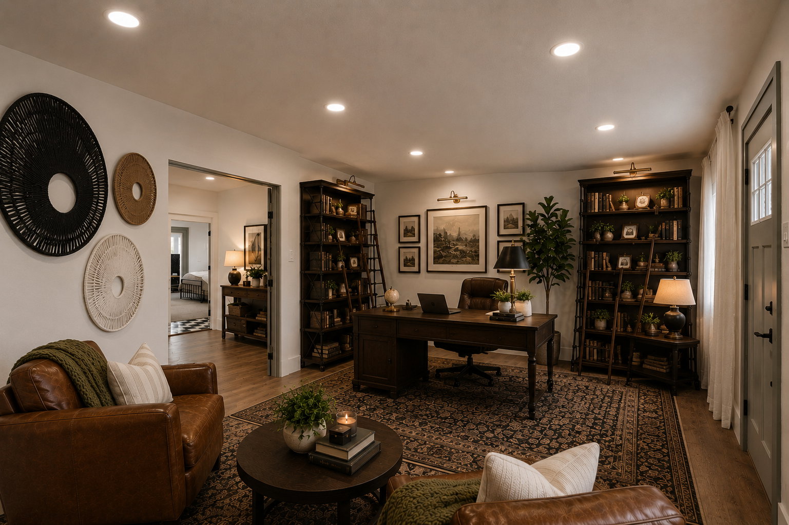 Love That this space could be a Den/ Office or a front room.