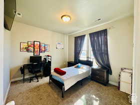 Bedroom TWO with light carpet