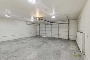 View of heated 20x24 shop with a 15 ft ceiling structure