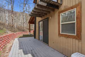 View of wooden terrace