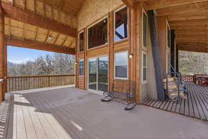 View of wooden terrace