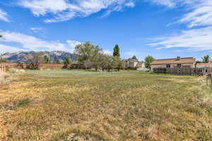 View of yard featuring a mountain view