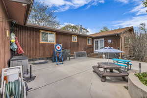View of patio / terrace featuring french doors