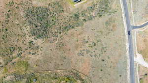 Aerial view of property's location with rural landscape