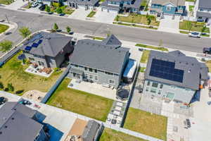Aerial view of residential area