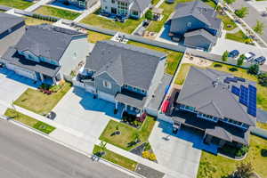 Aerial view of residential area