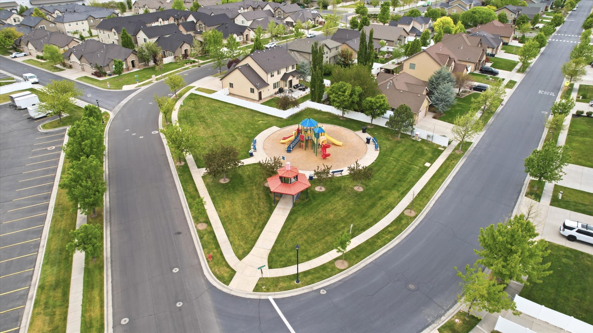 Playground area just a block away, walking distance from the subject property