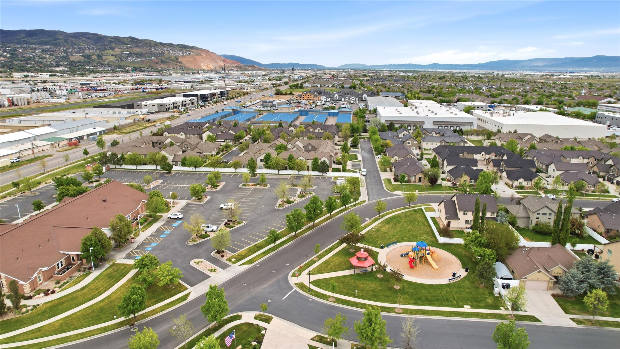 Public playground, pool, parking, etc
