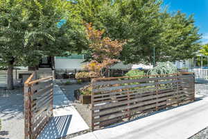 Fenced front yard