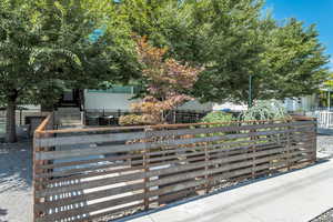 View of front of house featuring a fenced front yard
