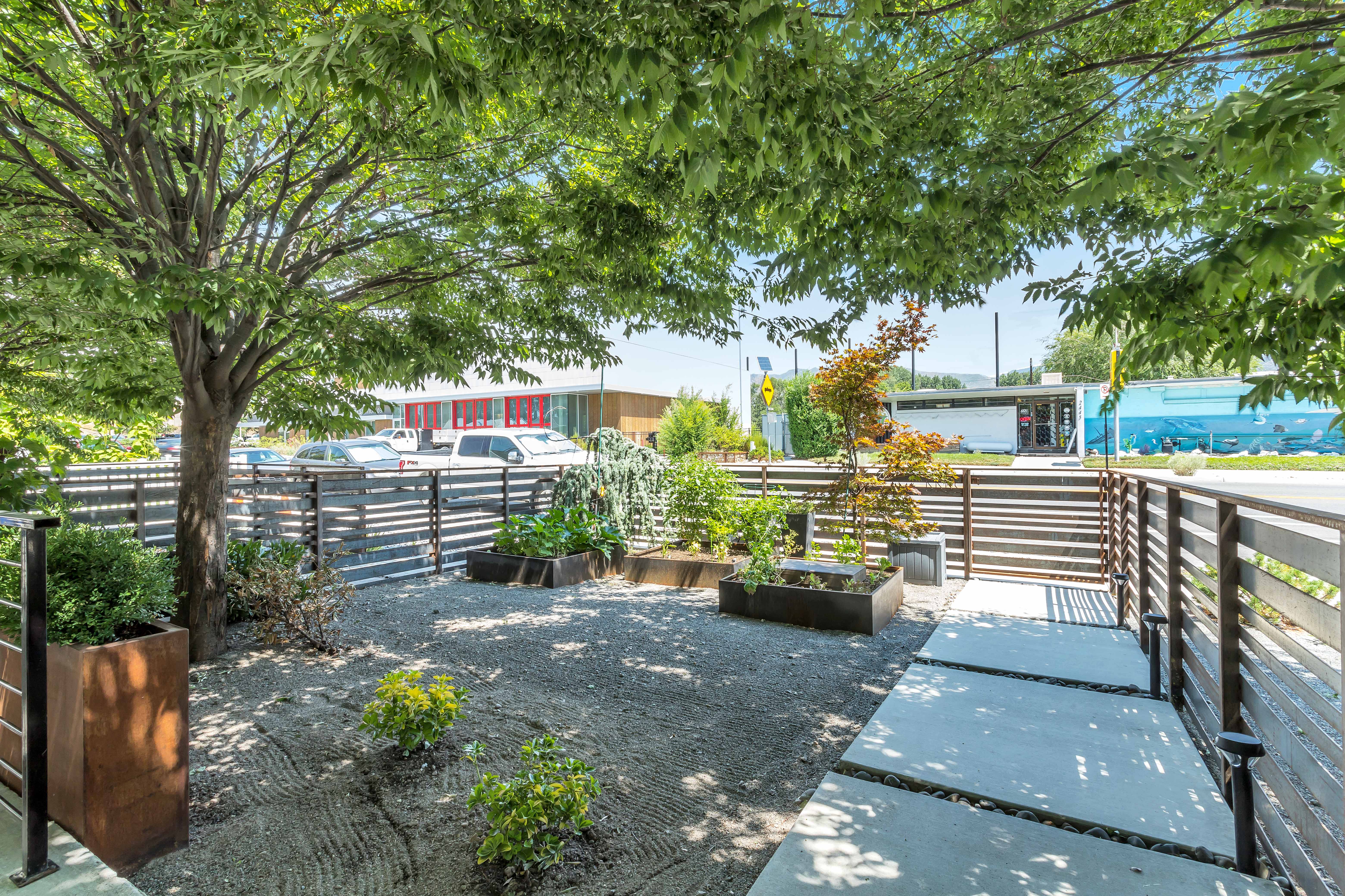 View of patio / terrace featuring a vegetable garden