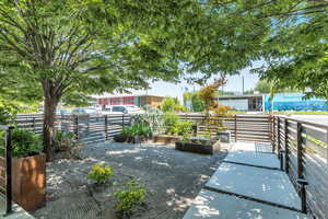 View of patio / terrace featuring a vegetable garden