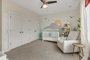 2nd bedroom with attached bathroom at the west end of the upstairs