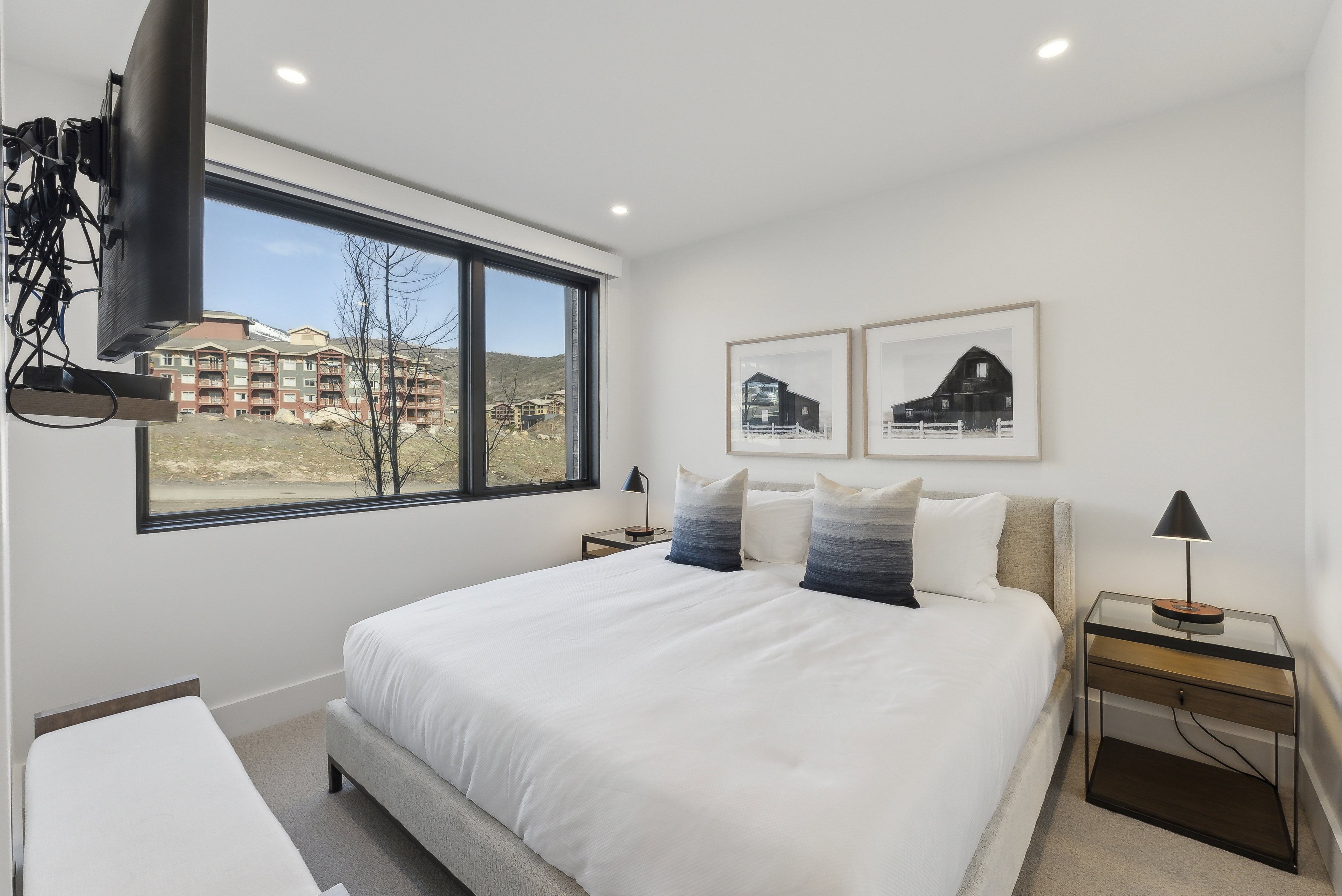 Bedroom featuring carpet and recessed lighting