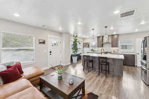 Great room with beautifully renovated kitchen