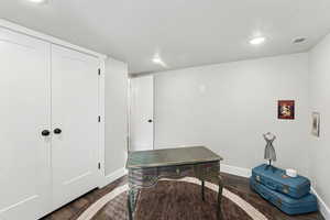 ADU Bedroom (#4 in house) featuring LVP flooring, recessed lighting, and can lights