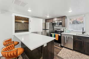 ADU kitchen with extra storage space
