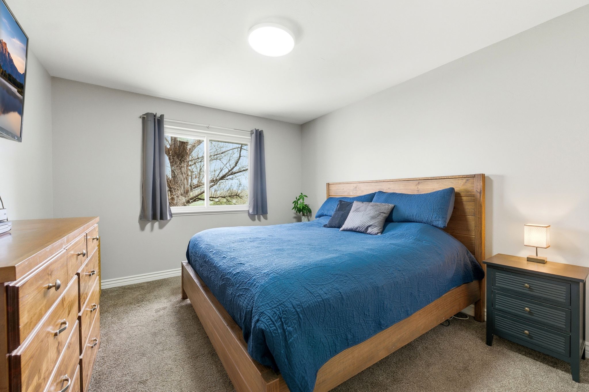main level primary bedroom