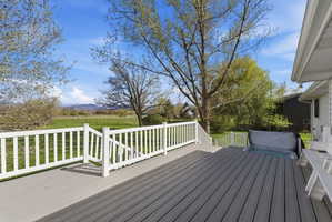 Deck with very private hot tub