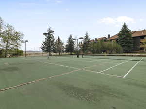 View of tennis court