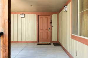View of exterior entry