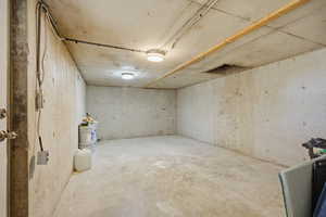 View of unfinished basement