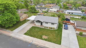 Aerial view of property and surrounding area