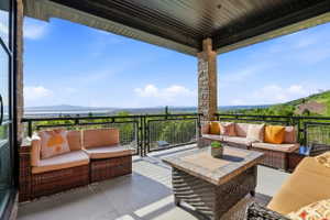 View of patio featuring an outdoor living space