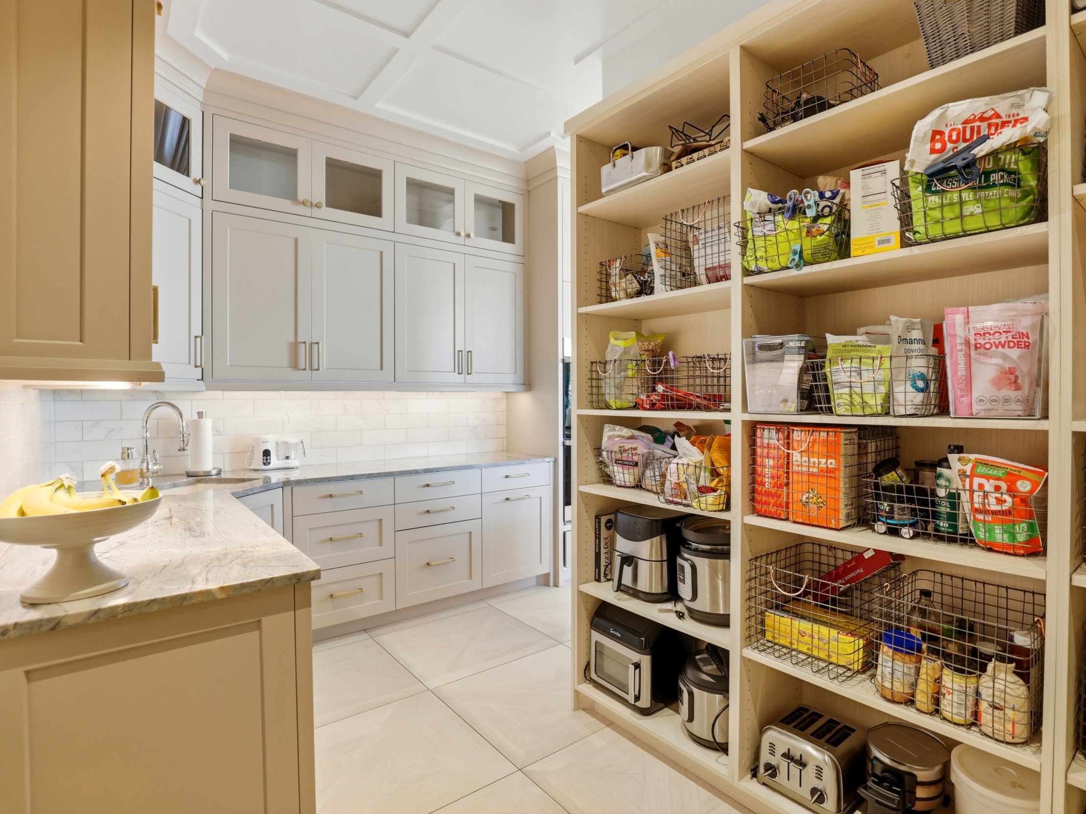 Pantry with a sink