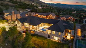 Aerial view of mountains