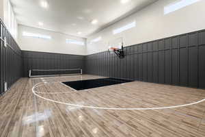 View of basketball court with community basketball court