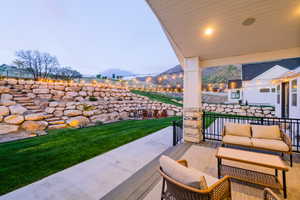 View of patio featuring an outdoor hangout area