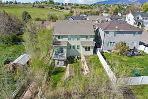 Aerial view of residential area
