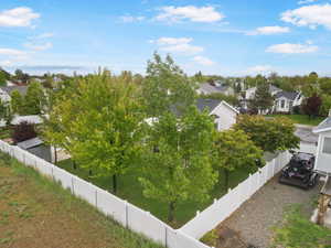 Aerial view of residential area