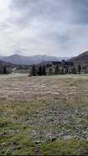 View of mountain background with rural landscape