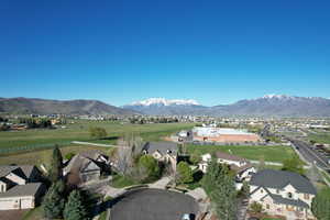 Mountain view with nearby suburban area