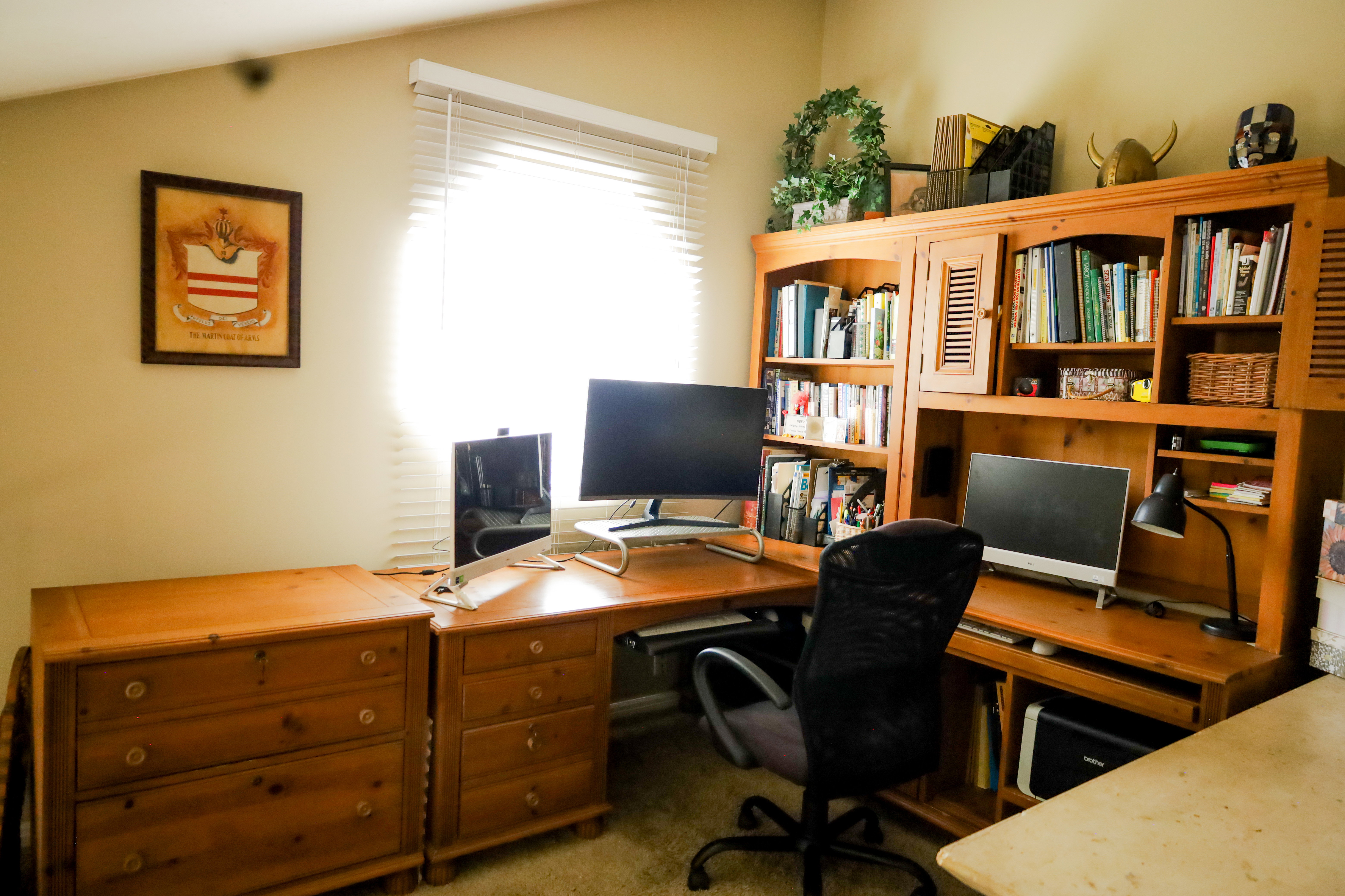 View of carpeted office space