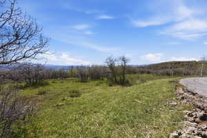 View of mountain background with rural landscape