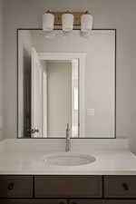 Bathroom featuring vanity