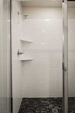 Bathroom with a stall shower