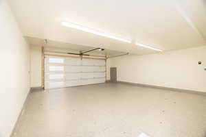 Garage with baseboards