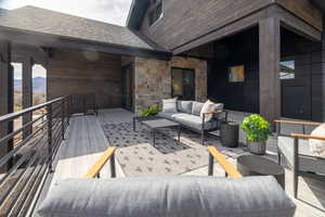 View of patio featuring outdoor furniture