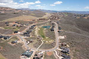 Drone / aerial view of a water and mountain view