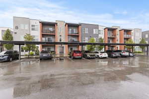 View of covered parking lot