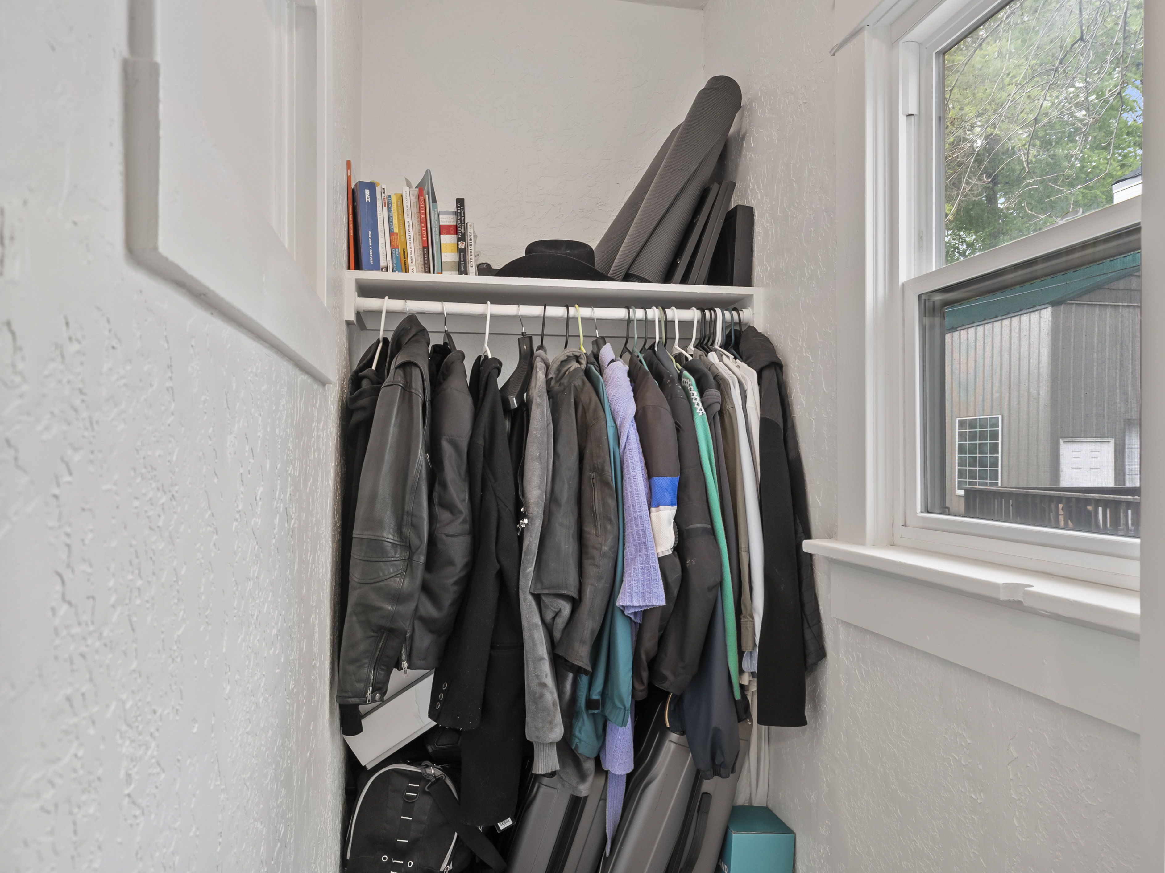 View of walk in closet