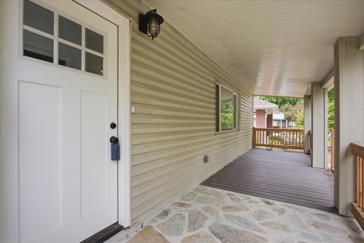 View of wooden porch