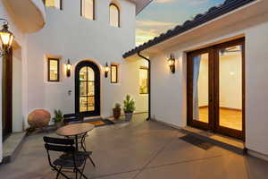 View of patio / terrace featuring french doors